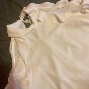 Topshop White Blouse with Bow Detail